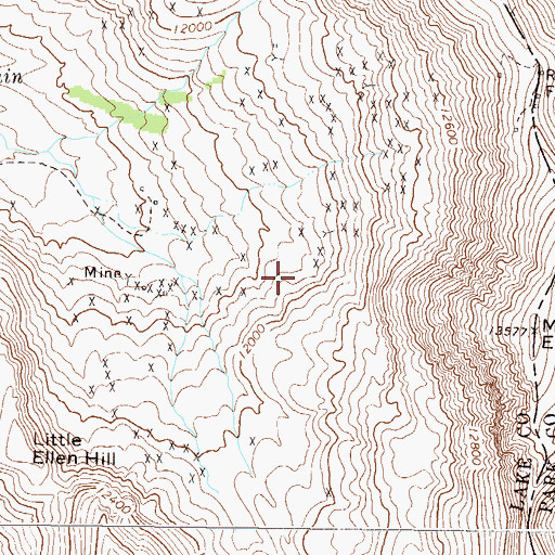 Topographic Map of Colorado Belle Placer, CO