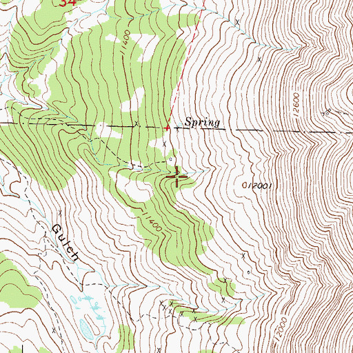 Topographic Map of Doublin Tunnel Mine, CO
