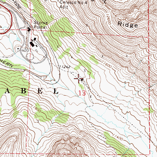 Topographic Map of John Reed Mine, CO