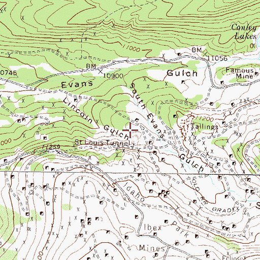 Topographic Map of Little Bob Shaft, CO