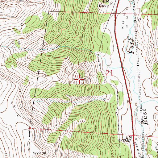 Topographic Map of Small Hopes Mine, CO