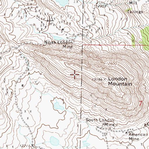 Topographic Map of Aetna Mine, CO