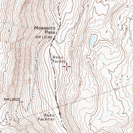 Topographic Map of Allegheny Placer Mine, CO