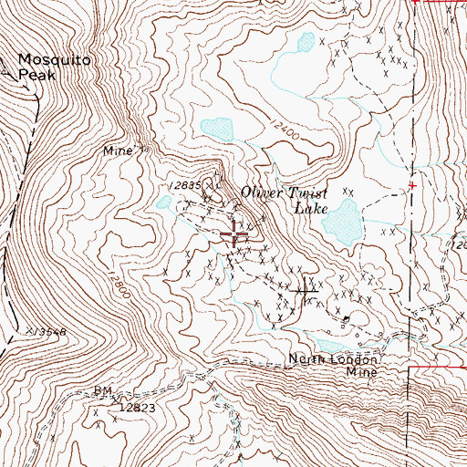 Topographic Map of Baltic Number One Mine, CO