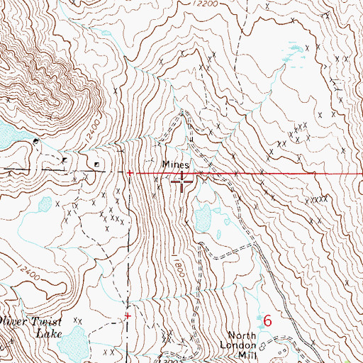 Topographic Map of Upper Clipper Mine, CO