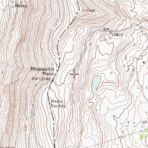 Topographic Map of Disberger Mine, CO