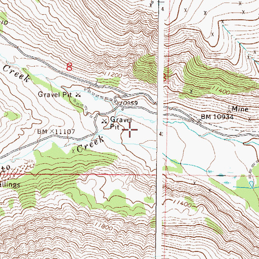 Topographic Map of East London Mine, CO