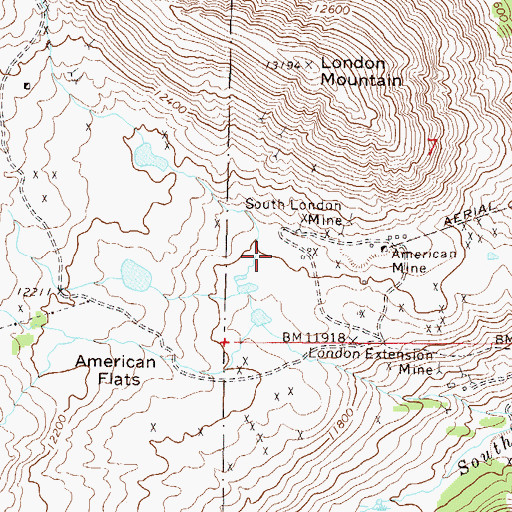 Topographic Map of Fraction Mine, CO