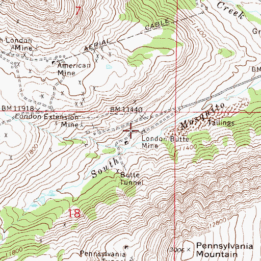 Topographic Map of Havighorst Mine, CO