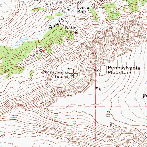 Topographic Map of Henry D Mine, CO