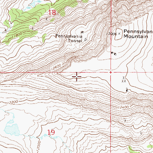 Topographic Map of Howbert Mine, CO