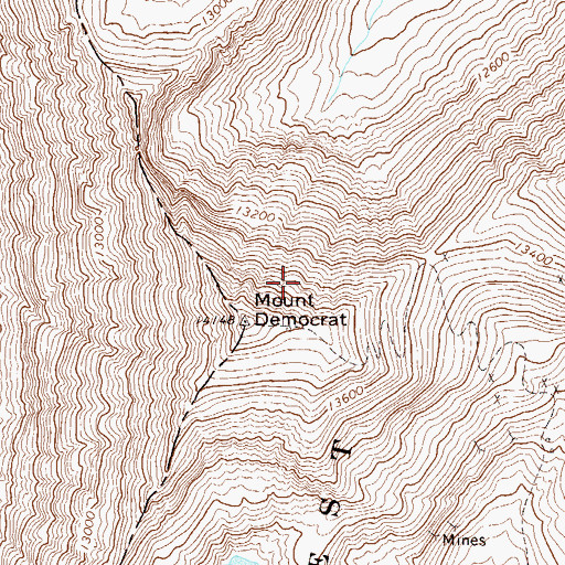 Topographic Map of Lone Jack Mine, CO