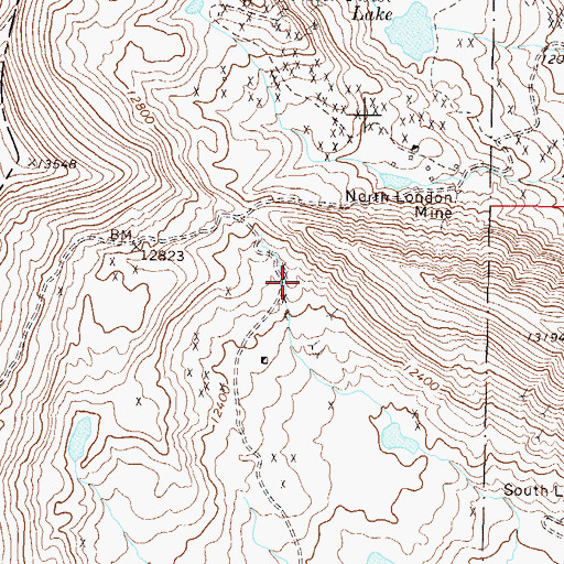 Topographic Map of New York Mine, CO