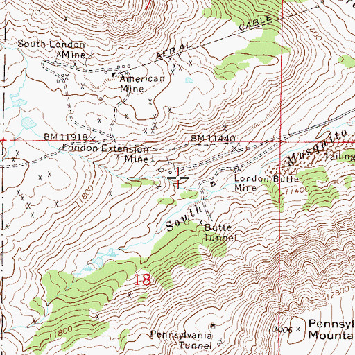 Topographic Map of Ophir Mine, CO