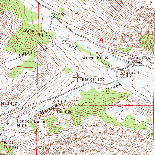 Topographic Map of Oro Grande Group Mine, CO