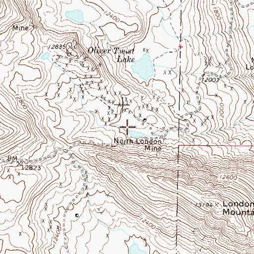 Topographic Map of Venture Mine, CO