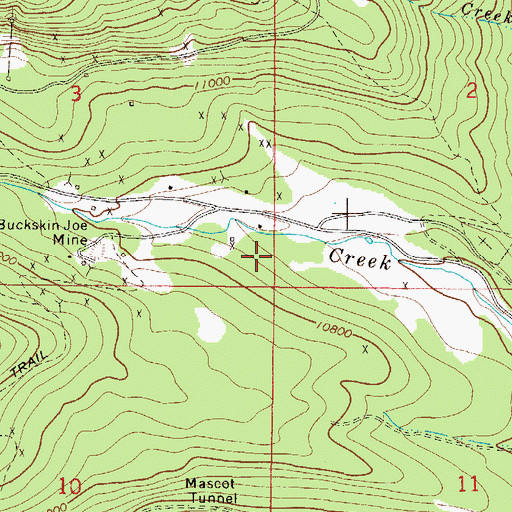 Topographic Map of American Flag Mine, CO
