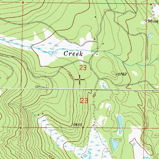 Topographic Map of Bonanza Group Mine, CO