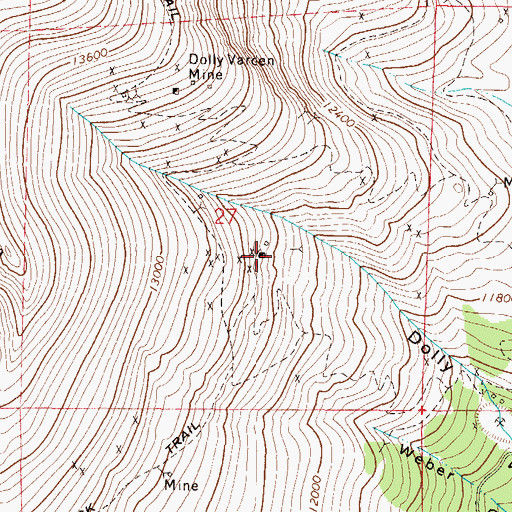 Topographic Map of Creskill Group Mine, CO