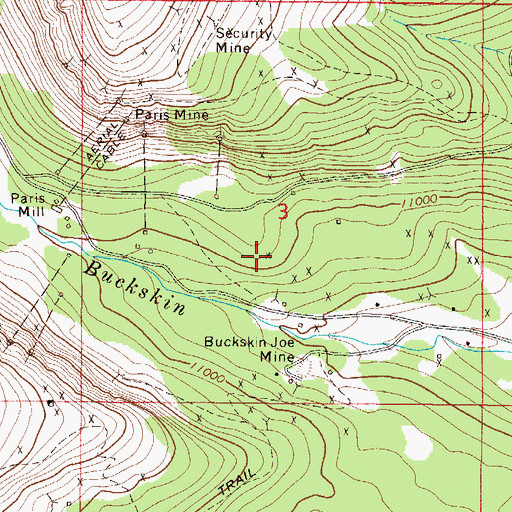 Topographic Map of Criterion Mine, CO