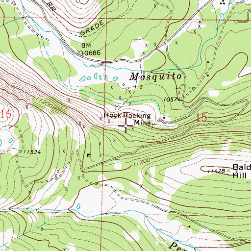 Topographic Map of Gold Fern Mine, CO
