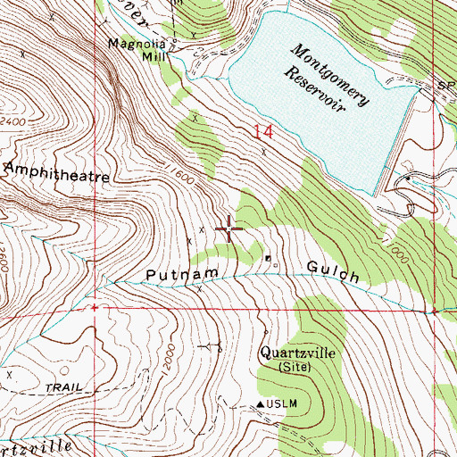 Topographic Map of Logansport-Chicago Group Mine, CO