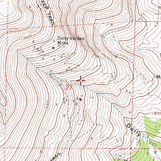 Topographic Map of Morning Star-Cresskill Groups Mine, CO