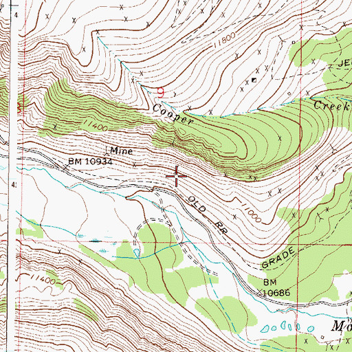 Topographic Map of Shelby Group Mine, CO