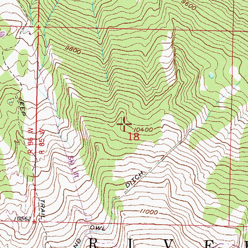 Topographic Map of Millinee Mine, CO