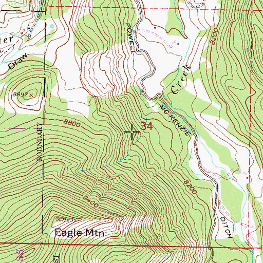 Topographic Map of Munn Tunnel Mine, CO