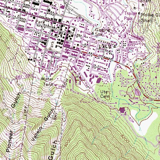 Topographic Map of Argentum-Juanita Incline Mine, CO