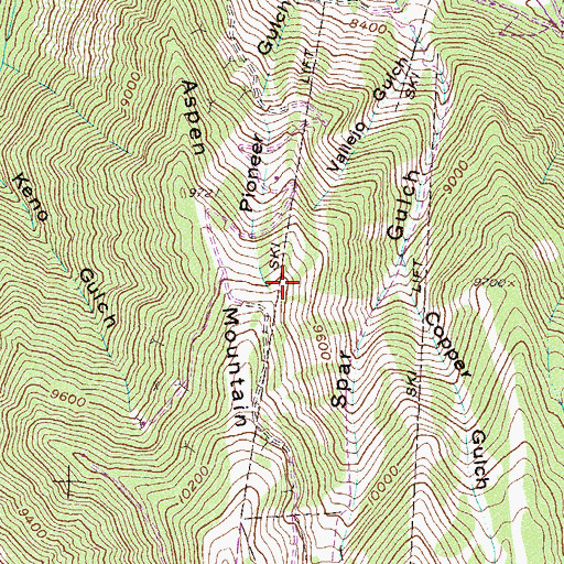 Topographic Map of Baystate Mine, CO
