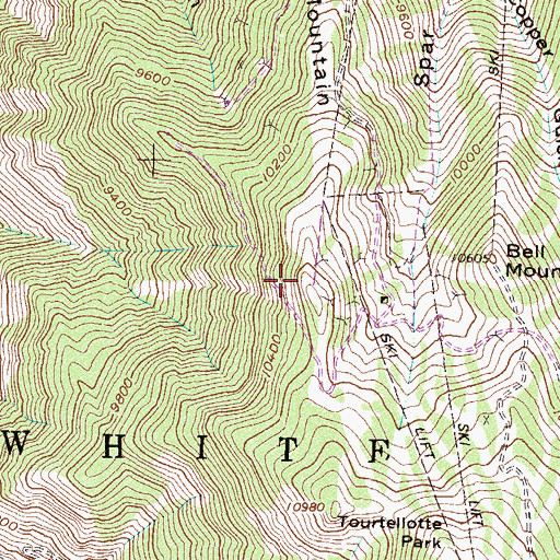 Topographic Map of Birmingham Mine, CO