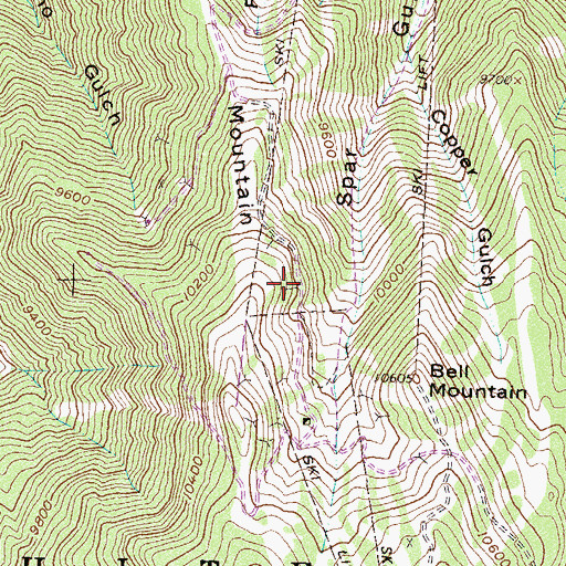 Topographic Map of Camp Bird Mine, CO