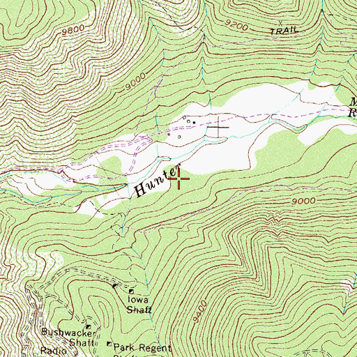 Topographic Map of Champion Shaft Mine, CO