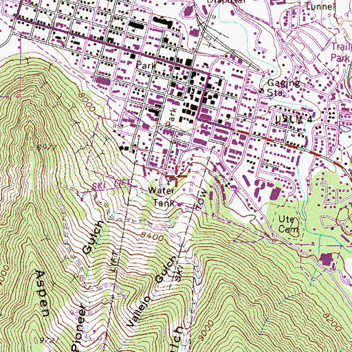 Topographic Map of Deep Shaft Mine, CO