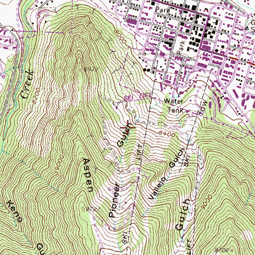 Topographic Map of New York Tunnel Mine, CO