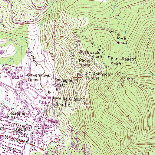 Topographic Map of Pelland Mine, CO