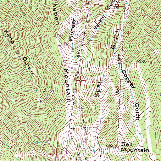 Topographic Map of Percy Mine, CO