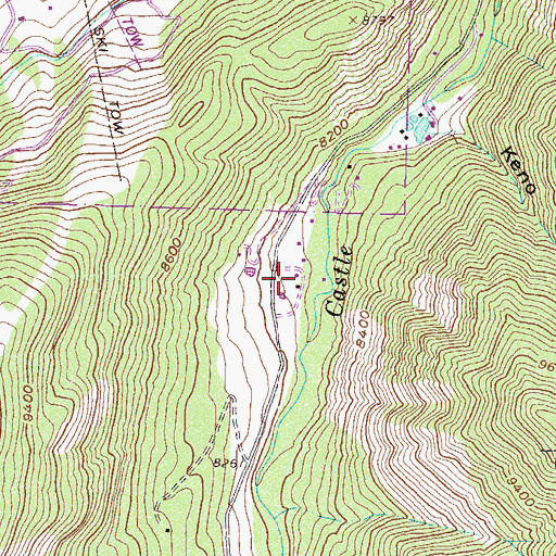 Topographic Map of Percy LaSalle M and Power Company Mine, CO