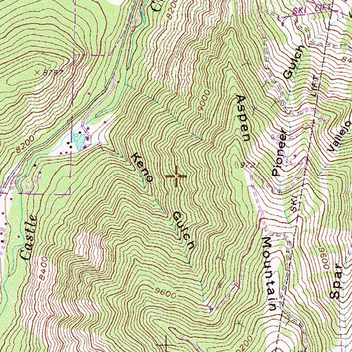 Topographic Map of Ruby Mine, CO