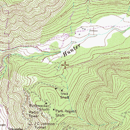 Topographic Map of Saint Joe Mine, CO
