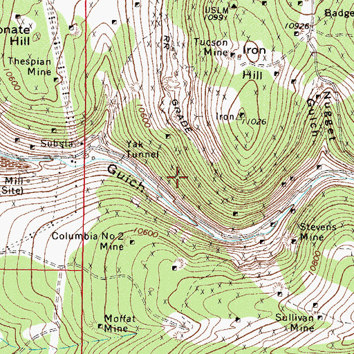 Topographic Map of Emmett Mine, CO
