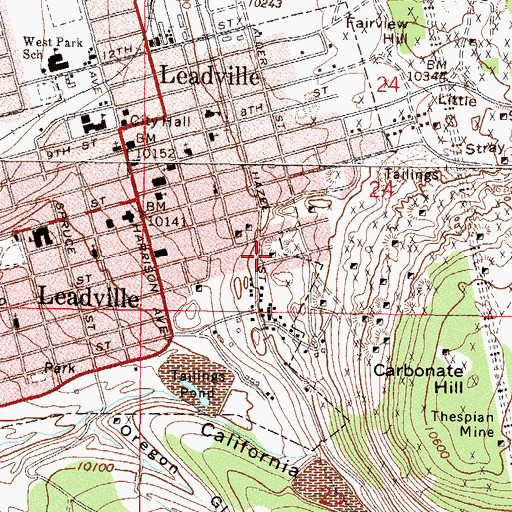 Topographic Map of Star Mine, CO