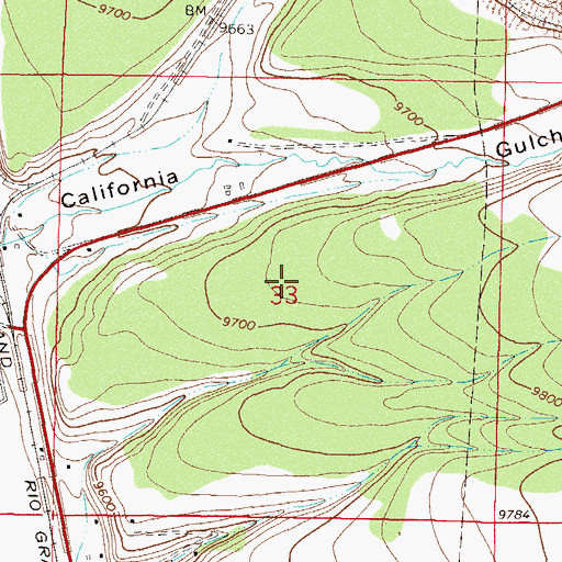 Topographic Map of Clarendon Placer Mine, CO