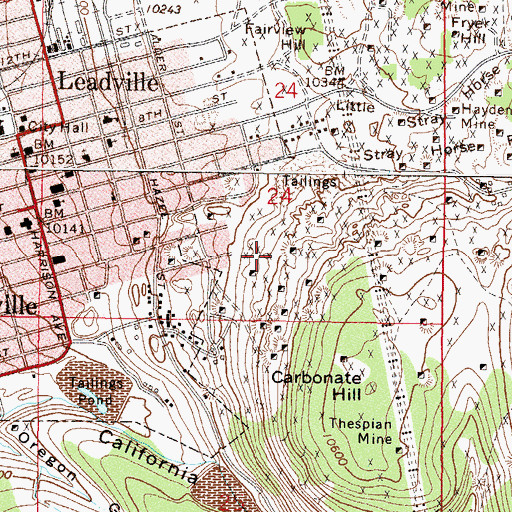 Topographic Map of Cloud City Shaft, CO