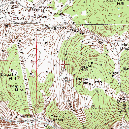 Topographic Map of Codfish Balls Mine, CO