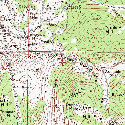 Topographic Map of Gallagher Mine, CO