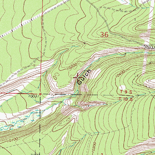 Topographic Map of Iowa Gulch Mine, CO