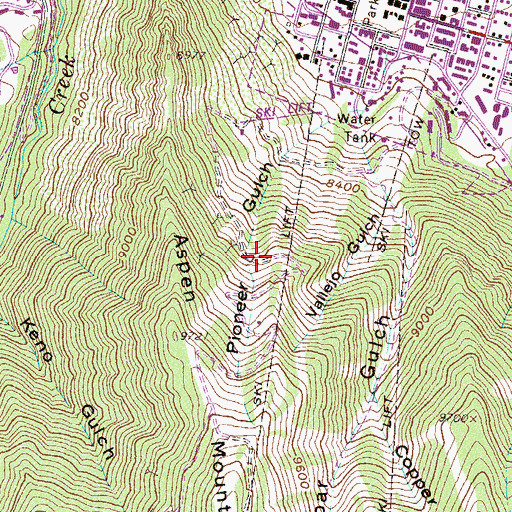Topographic Map of Emma Shaft Mine, CO